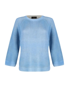 Джемпер тонкой вязки, синий Gran sasso