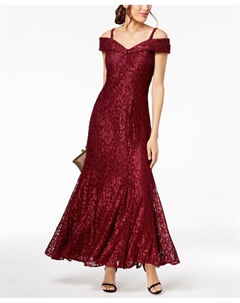 Кружевное платье с открытыми плечами R&m richards