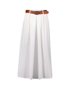Прямая юбка с завязывающимся поясом, белый Zero