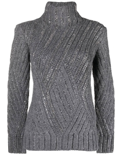 Свитер с кристаллами, серый Ermanno scervino
