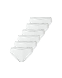 Трусы Rio упаковка 6 шт. современный хлопок 95/5, белый Schiesser