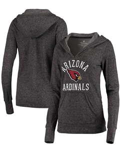 Женский черный пуловер с капюшоном Arizona Cardinals Doubleface Slub, черный Fanatics