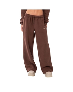 Женские спортивные штаны с низкой посадкой и широкими штанинами с графическим рисунком, коричневый Edikted