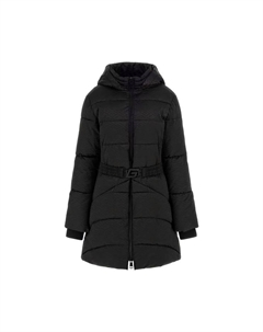 Пальто стеганое пальто seline logo миди пуховик, черный Guess