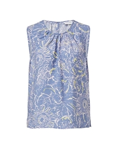 Верх блузки собирает, синий Comma casual identity