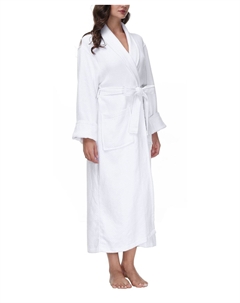 Женский ромбовидный вафельный халат, белый Ink+ivy