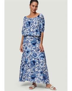 Блузка-Рубашка с рукавами 3/4 и оборкой, мультиколор Zero