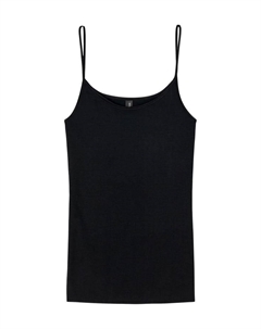 Топ спагетти "люкс" с гладкой глянцевой окантовкой, черный Schiesser