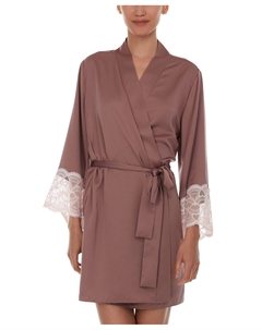 Матовый халат с запахом и кружевом Kit Heart Flora by flora nikrooz