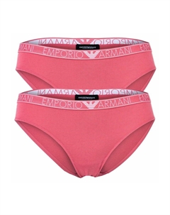 Комплект из 2 трусов - трусы с логотипом Essential Studs из хлопка-стрейч, розовый Emporio armani