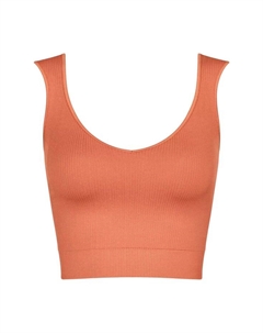 Укороченный топ Ever Infused с широкими бретелями и ребристой структурой, цвет apricot brandy Sloggi