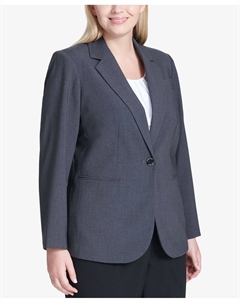 Пиджак больших размеров на одной пуговице, мульти Calvin klein