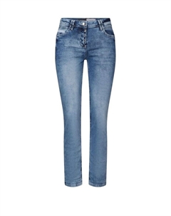 Джинсы с пятью карманами, синий Cecil