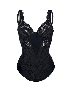Боди классическое кружево, черный Sassa