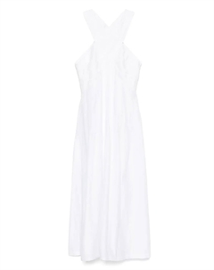 Платье макси с драпировкой, белый Sandro