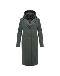 Длинное пальто печенье мечта 14, зеленый Navahoo