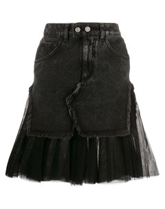Brognano джинсовая юбка с подолом из тюля 38 черный Brognano