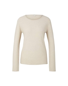 Свитер вязаный свитер r-neck, бежевый Tom tailor