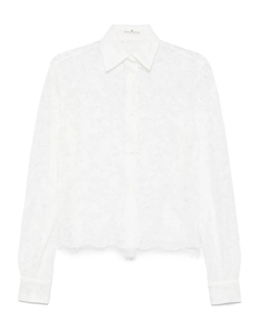 Рубашка с цветочной вышивкой, белый Ermanno scervino