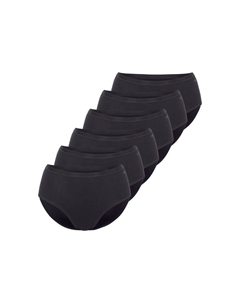 Трусы-Миди 6 пар в упаковке на каждый день хлопок, черный Sloggi