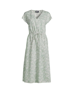 Женское платье миди из тенселя с v-образным вырезом Lands' end