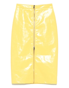 Юбка миди с покрытием, желтый Msgm