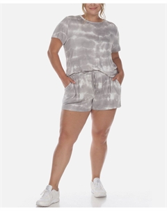 Плюс размер комплект из 2 верхних шорт для отдыха, мульти White mark