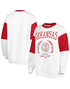 Женский белый пуловер Arkansas Razorbacks It's A Vibe свитшот «летучая мышь», белый Gameday couture