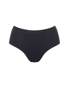 Трусы миди Go daily из хлопка комплект из 3 шт. эластичный пояс, черный Sloggi