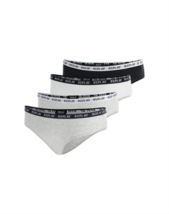 Трусы 4 шт. в упаковке - трусы с логотипом на поясе хлопковая смесь, мультиколор Replay