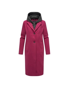 Длинное пальто печенье мечта 14, цвет berry wine Navahoo