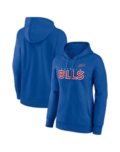 Женский пуловер с капюшоном с логотипом Royal Buffalo Bills, перекрестный пуловер с v-образным вырезом Fanatics