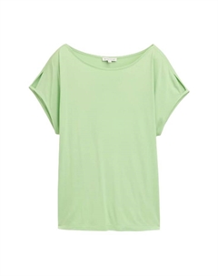 Футболка с вырезом-лодочкой, зеленый Tom tailor