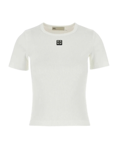 Футболка с нашивкой-логотипом, белый Tory burch