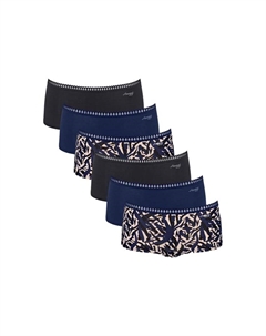 Трусики 6 шт. в упаковке - короткие трусы c6p из эластичного хлопка, синий Sloggi