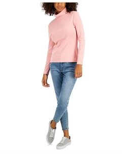 Женская хлопковая водолазка с длинными рукавами, мульти Tommy hilfiger