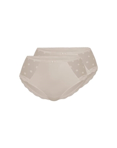 Трусики-Сетки в горошек 2 шт. в упаковке, цвет nude Sassa