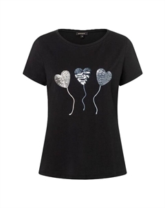 Футболка с пайетками, черный More&more