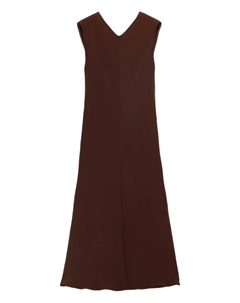 Платье из крепа, коричневый Prada