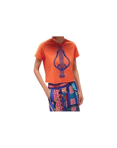 Топ укороченный женский Hermes, ярко-оранжевый Hermès