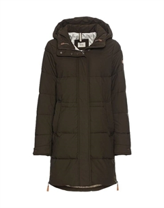 Стеганое пальто с капюшоном, цвет 38 forest Camel active