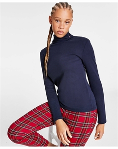 Женская хлопковая водолазка с длинными рукавами, мульти Tommy hilfiger