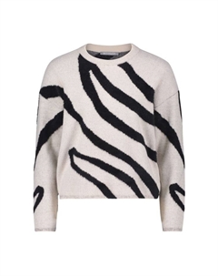 Вязаный свитер с жаккардом, черный Betty and co