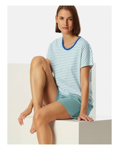 Повседневные шорты из хлопка с эластичным поясом, цвет 713 jade Schiesser