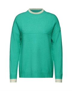 Вязаный свитер с ребристыми манжетами, цвет 26215 aventurine Cecil