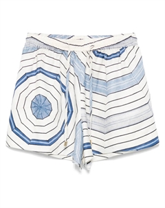 Шорты с геометричным принтом, белый Sandro