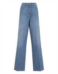 Джинсы с логотипом, синий Miu miu