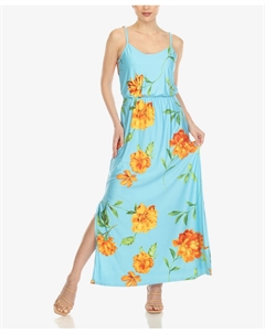 Женское платье макси с цветочным принтом White mark