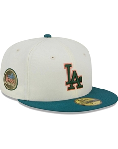Мужская кремовая кепка Los Angeles Dodgers Chrome Evergreen 59FIFTY приталенная кепка New era
