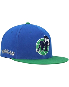 Мужская синяя, зеленая шляпа Snapback Dallas Mavericks Hardwood Classics Mitchell and ness
